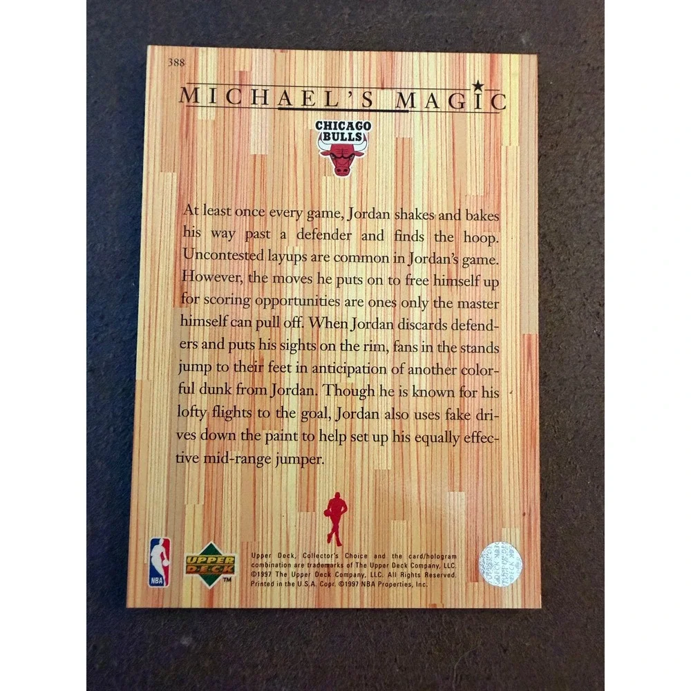 1997 Upper Deck Collector's Choice Michael Jordan 388 Michael's Magic Bulls Card